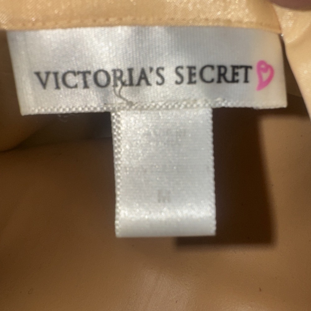 Victorias Secret Nightshirt M Sleepwear Pajama topand Bottom Polyester Yellow - Picture 5 of 7